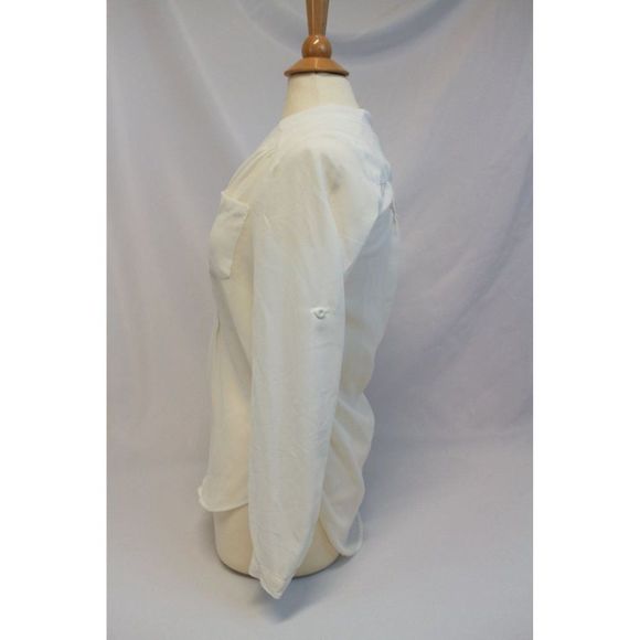 Alloy White Sheer Hi Lo Blouse Size S - Picture 4 of 6